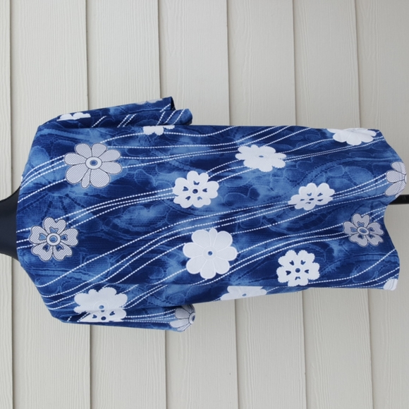 MÓDEL FRANCE Blue & White Stylized Floral Top (2XL) - Picture 4 of 11